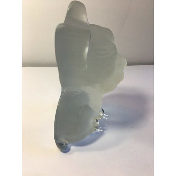 VIKING Frosted Glass Scottie Dog Bookend Figurine Paperweight 5.5” Puppy Terrier - Picture 5 of 7